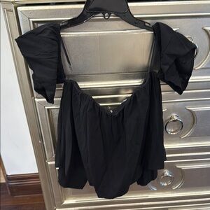 GBG Los Angeles Black Ruffled Blouse